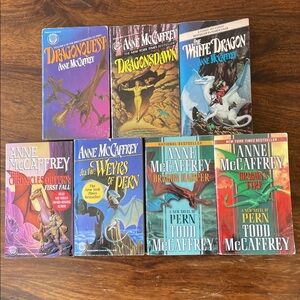7 Mixed Lot of Anne McCaffrey Paperback Books Pern Dragonquest Dragonriders